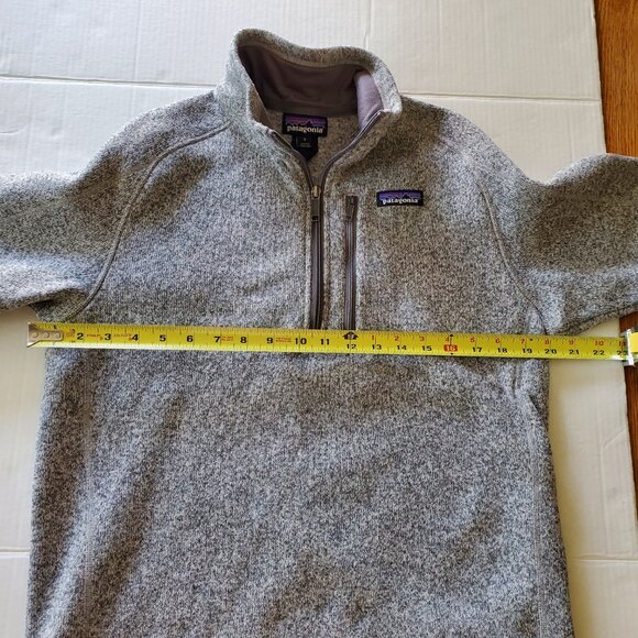 Patagonia Grey Burnout Quarter Zip Long Sleeve Collard Sweater Small Unisex - Picture 12 of 15